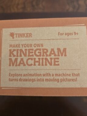New:  Tinker Crate - Kinegram Machine - KiwiCo - Free Shipping
